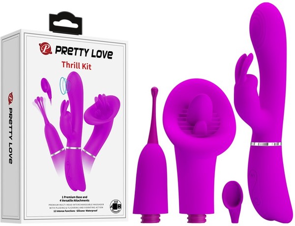 Vibrator & Attachments - Thrill Kit - Purple - K. P.
