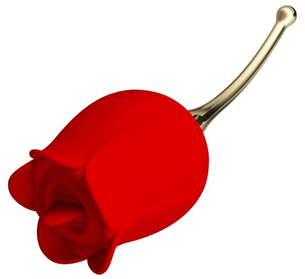 Tongue Licking Vibrator - Rose Lover - Red - K. P.