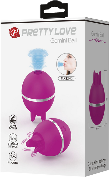 Licking Stimulator - Gemini Ball - Purple - K. P.