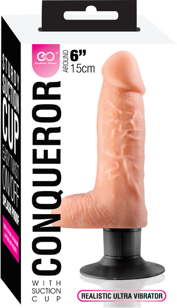 Conqueror - 6" Dildo with Suction Cup - Flesh - K. P.