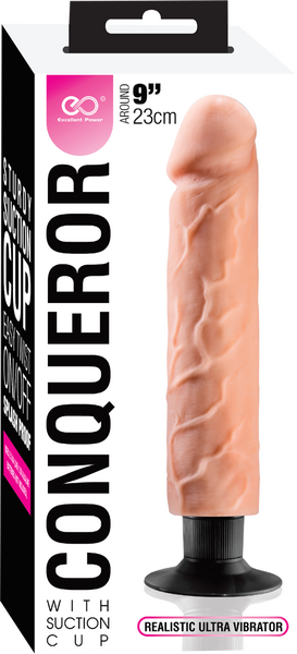 Conqueror - 9" Dildo with Suction Cup - Flesh - K. P.