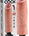 King Cock - 10" Vibrating Cock - Flesh - K. P.
