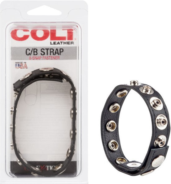 COLT - Leather C/b Strap 8-snap Fastener - Black - K. P.