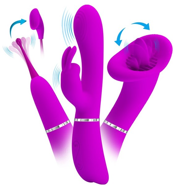 Vibrator & Attachments - Thrill Kit - Purple - K. P.