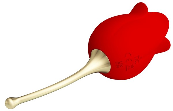 Tongue Licking Vibrator - Rose Lover - Red - K. P.