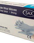 100 X Disposable Vinyl Gloves - Multiple Sizes - Blue - K. P.
