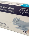100 X Disposable Vinyl Gloves - Multiple Sizes - Blue - K. P.