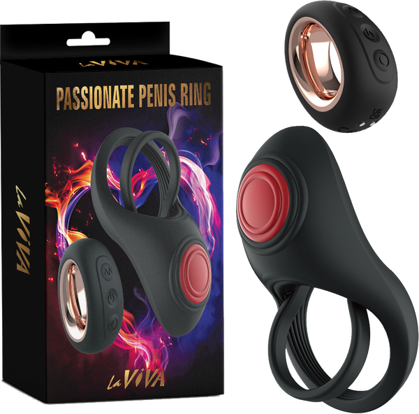 LaViva - Passionate Penis Ring Remote Control - Black - K. P.