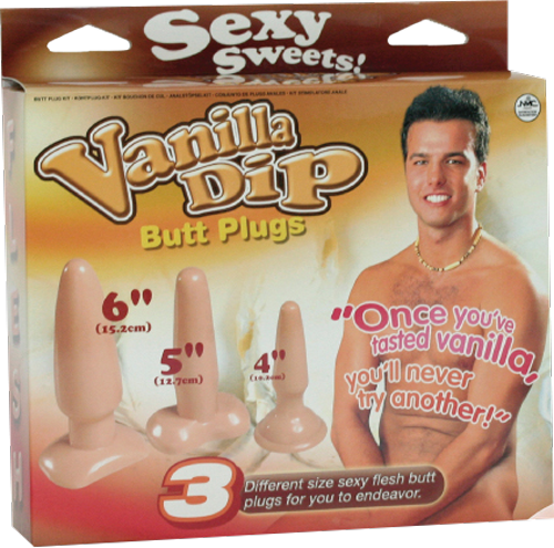 Vanilla Dip Butt Plugs - Flesh - K. P.