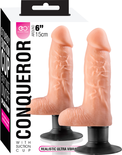 Conqueror - 6" Dildo with Suction Cup - Flesh - K. P.