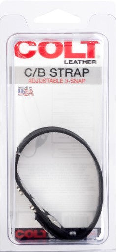 COLT - Leather C/b Strap Adjustable 3-snap - Black - K. P.