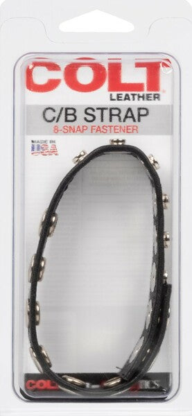 COLT - Leather C/b Strap 8-snap Fastener - Black - K. P.