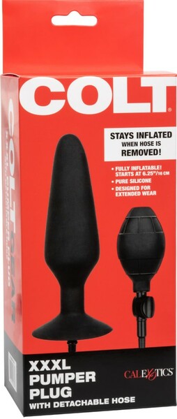 COLT - XXXL Pumper Plug With Detachable Hose - Black - K. P.