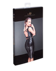 Power Wet Look Pencil Skirt With Long Zipper - Black - K. P.