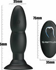 Beaded For Extra Pleasure - Rotating Butt Plug - Black - K. P.
