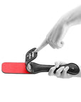 Ouch! Black & White - Bonded Leather Paddle "Ouch" - Black - K. P.