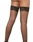 Thigh High with Back Seam - Black