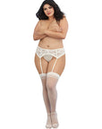 Thigh High with Back Seam - White - Q