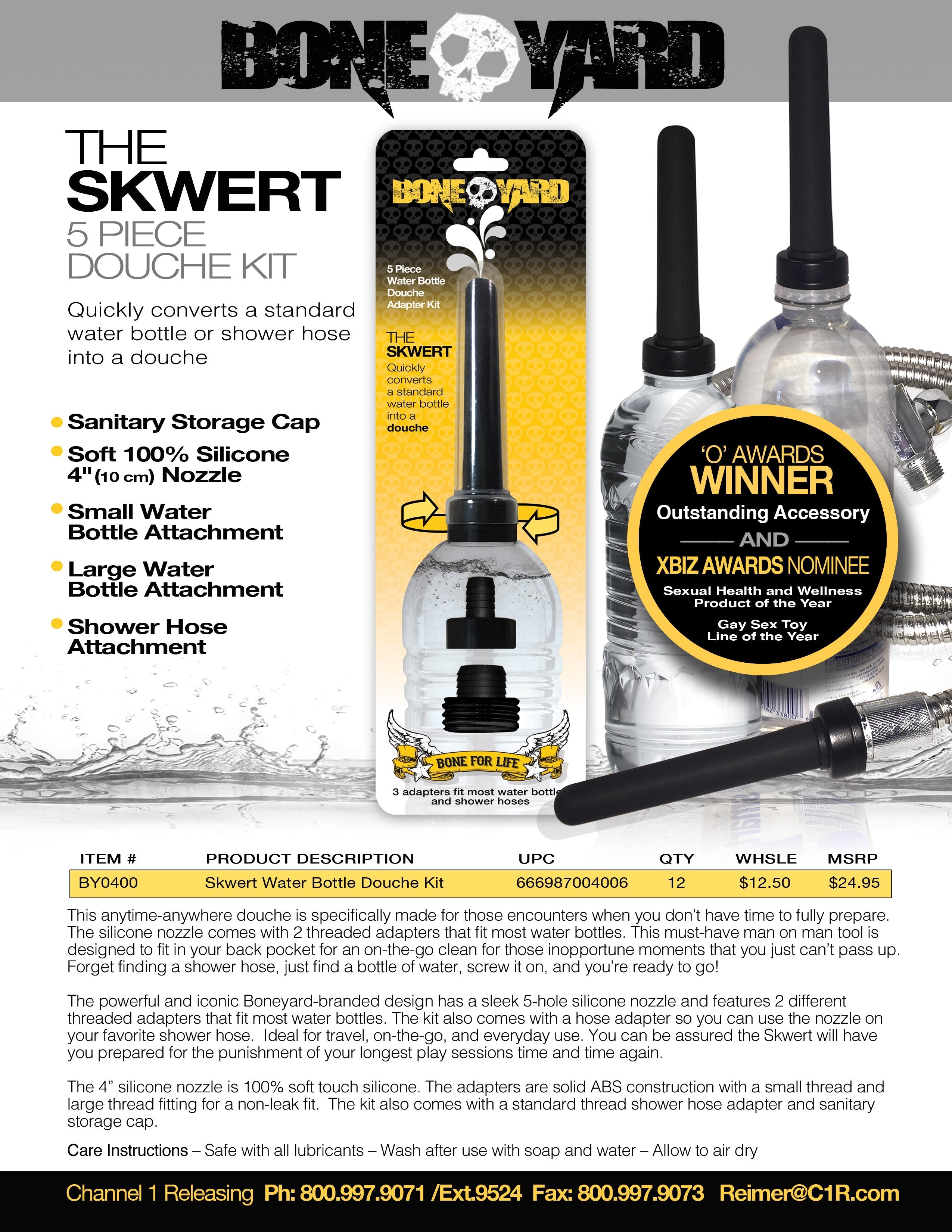 Boneyard - The Skwert 5 Piece Douche Kit Clamshell - K. P.