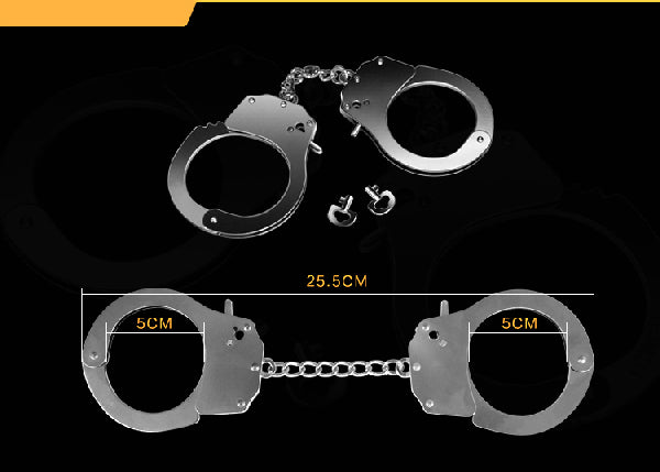 Fetish Pleasure - Metal Hand Cuffs - Silver - K. P.