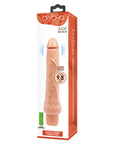 9.8" Realistic Dildo Vibrator - Flesh - K. P.