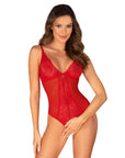 Chilisa Crotchless Teddy - Red