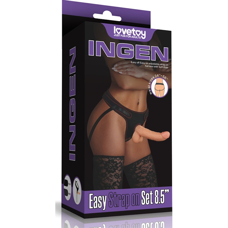 Ingen - Easy Strap On Set 8.5" - Black - K. P.