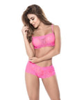 Lace Two Piece Set - Hot Pink