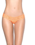 Sexy Lace V Back Thong - Orange