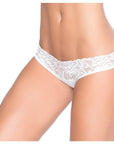 Caged Lace Panty - White