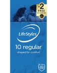 Lifestyles Regular 10 (Plus 2 Skyn Condoms) - K. P.