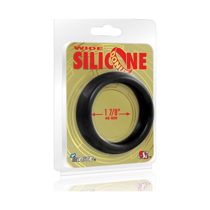 Ignite - Wide Donut Black Cock Ring 48mm - Black - K. P.