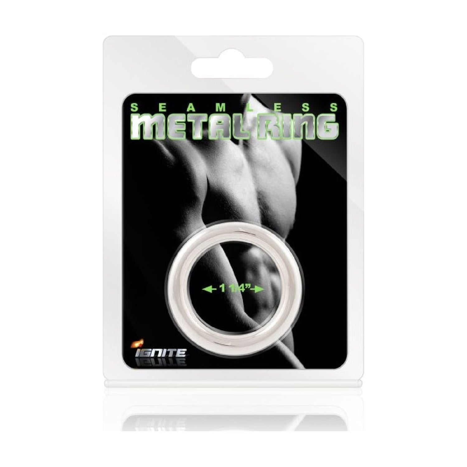 Ignite - Seamless Metal Cock Ring 32mm - White - K. P.