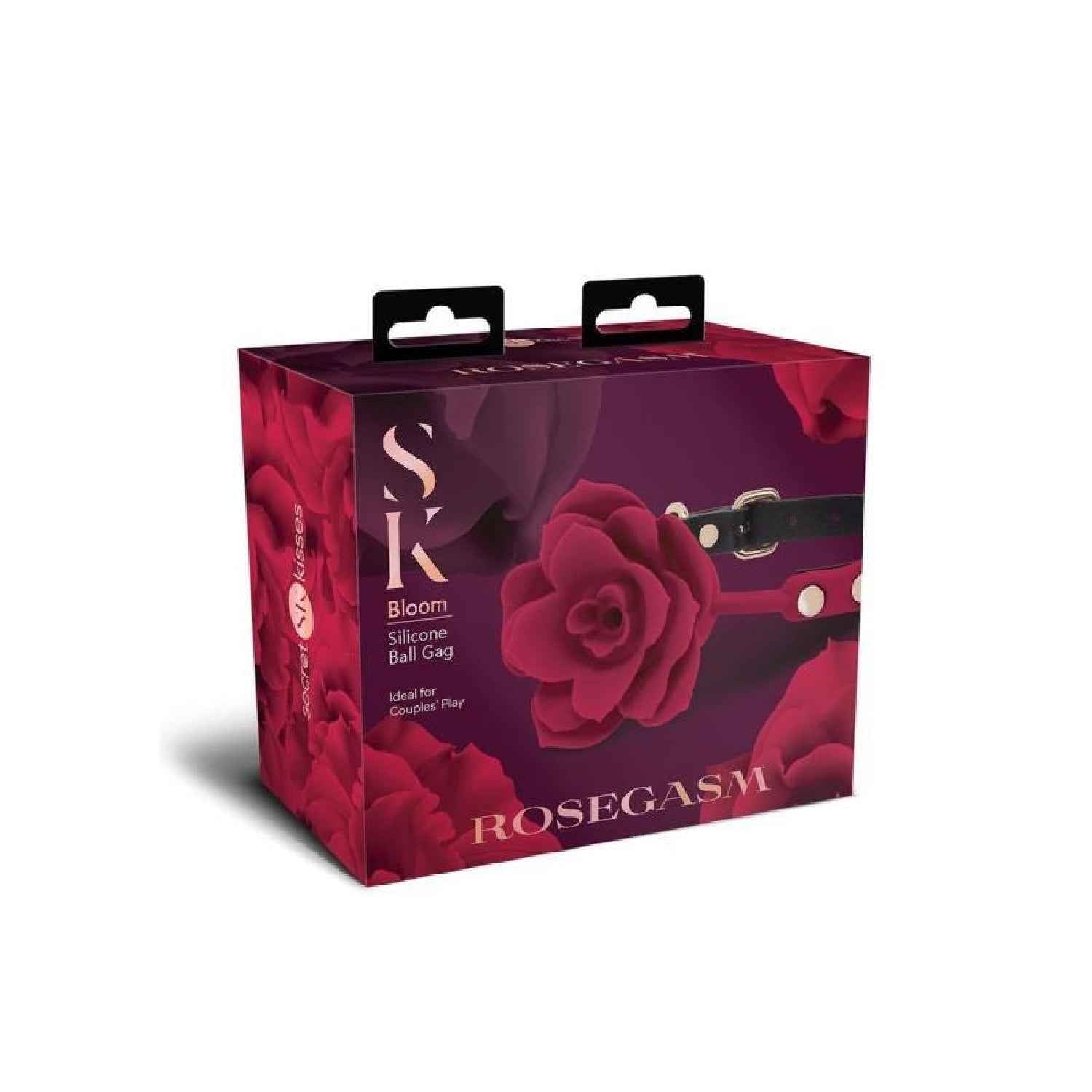 Secret Kisses Rosegasm Bloom Silicone Gag - Burgundy/Black