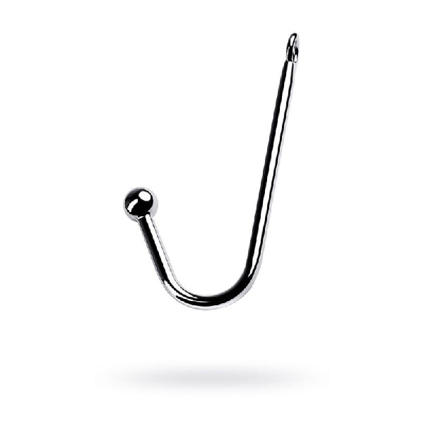 Silver Metal Anal Hook with Ball - Silver - K. P.