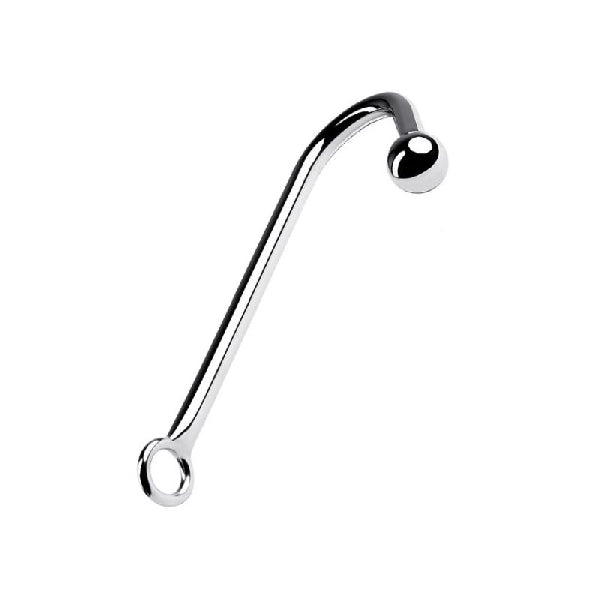 Silver Metal Anal Hook with Ball - Silver - K. P.