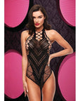 Bling Bling Fishnet Bodysuit Black - K. P.