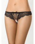 Brazilian Open Crotch Panty - Black
