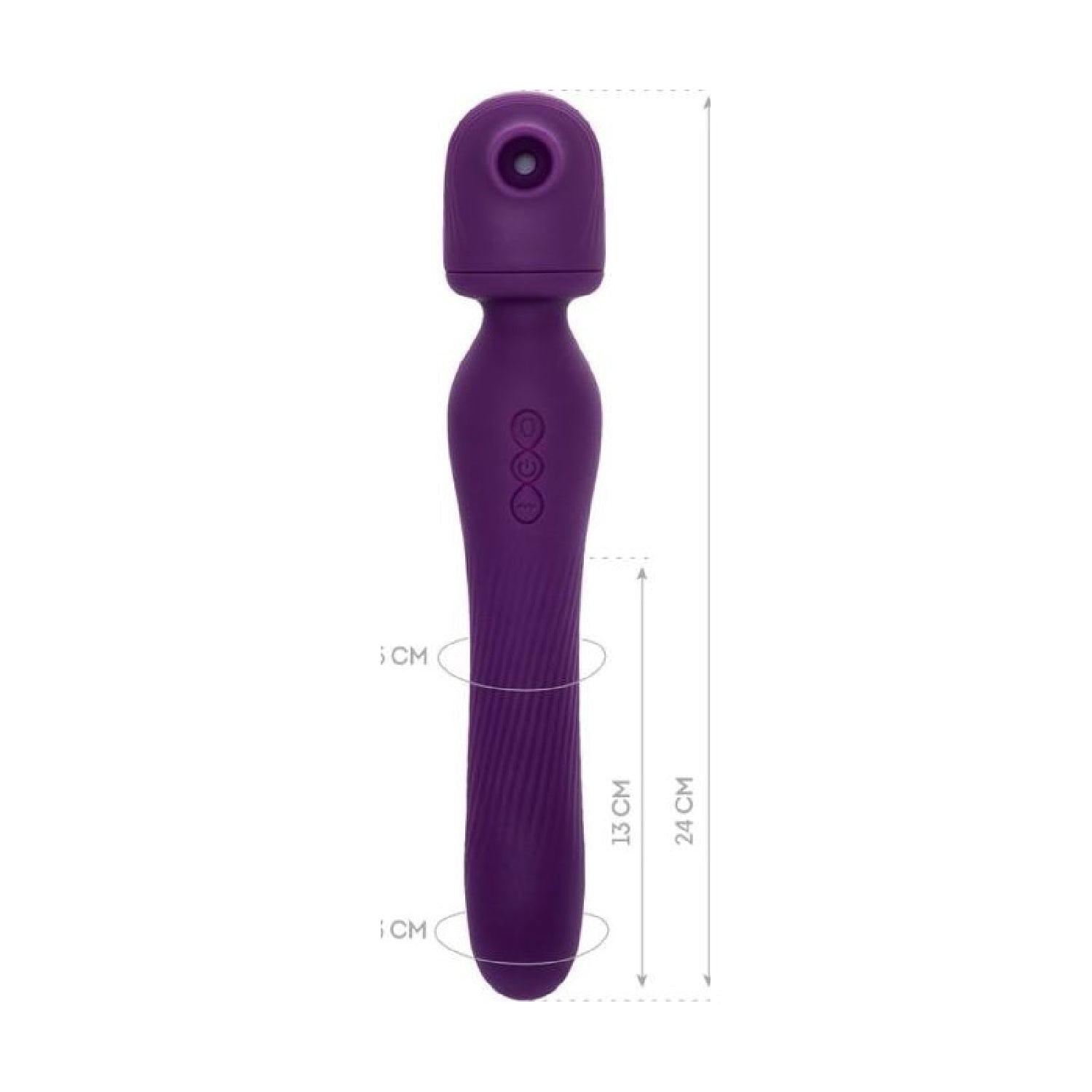 2 In 1 Air Pulse Wand Stimulator - Kisom - Violet - K. P.