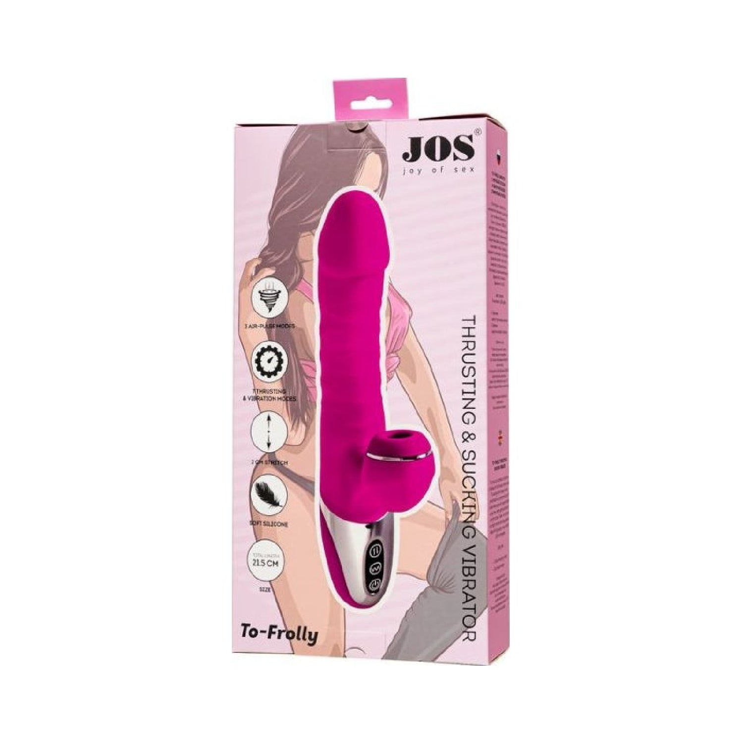 Thrusting and Sucking Vibrator - To-Frolly - Pink - K. P.