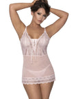 Lace Chemise and G-String Blush