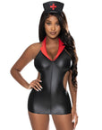 Night Nurse Costume - Black/Red