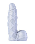 Liquid Silicone Dildo - Fetishique - Medium - Silver