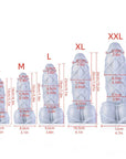 Liquid Silicone Dildo - Fetishique - Medium - Silver