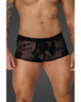 Flock Embroidery Short-Shorts - Black