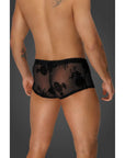 Flock Embroidery Short-Shorts - Black