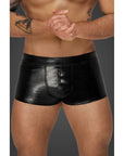 Snake Wetlook Short Shorts - Black - K. P.