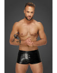 Snake Wetlook Short Shorts - Black - K. P.