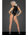 Powerwetlook Body with Front Zipper - Black