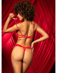 Lace Cut Out Set - Red - K. P.